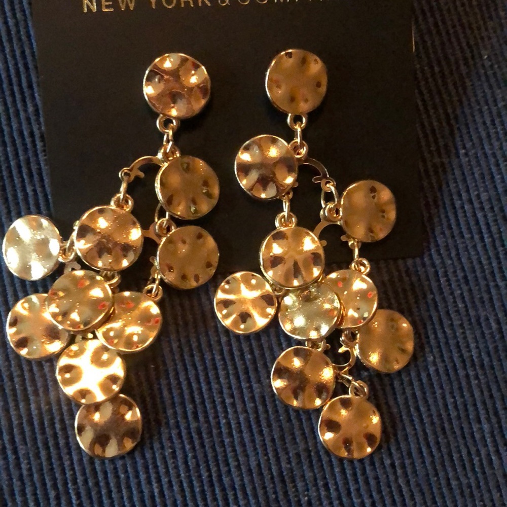 Gold Hammered Earrings